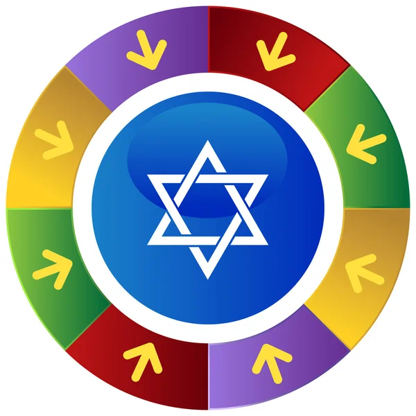 Jewish Star Icon — Stock Vector