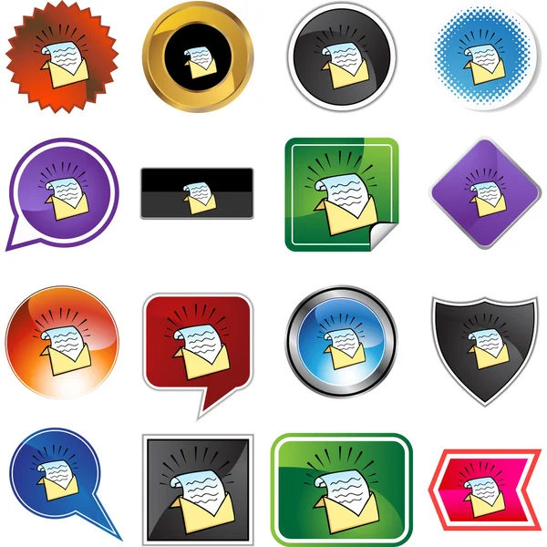 Read Email icon set — Stock Vector