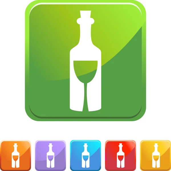 Botão web do vinho —  Vetores de Stock