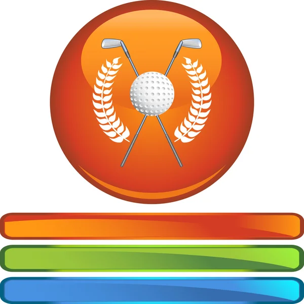 Golf corona icona web — Vettoriale Stock