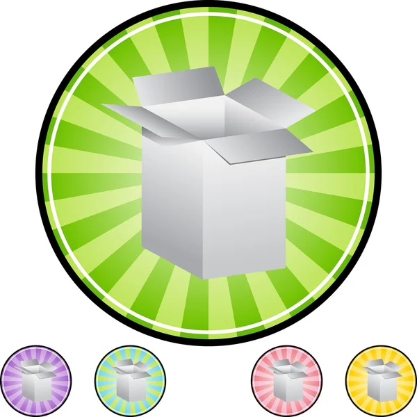 Caja de envío icono web — Vector de stock