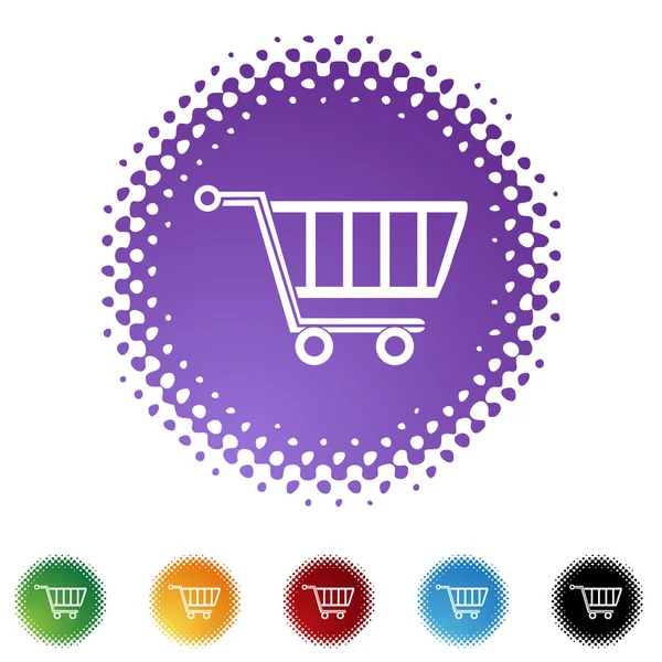 Carrito de compras botón web — Vector de stock