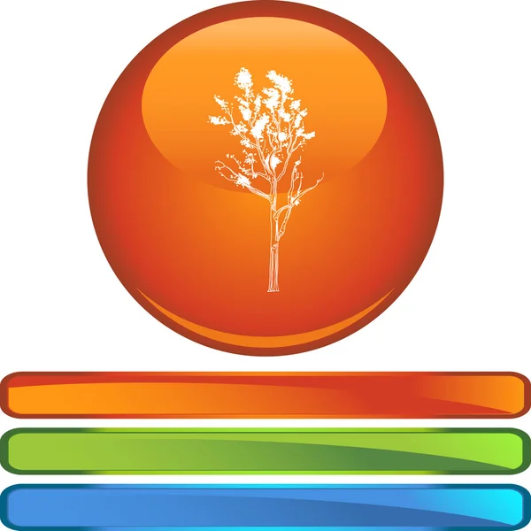 Ensemble de boutons web Skinny Tree — Image vectorielle