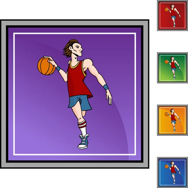 Icône de joueur de basket — Image vectorielle