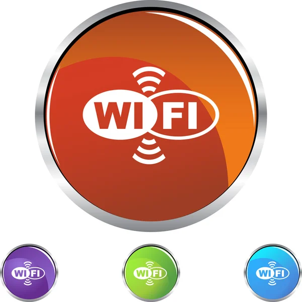 Przycisk sieci WiFi — Wektor stockowy
