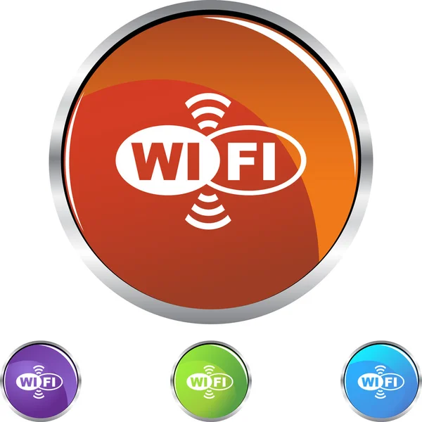 Wifi botón web — Vector de stock