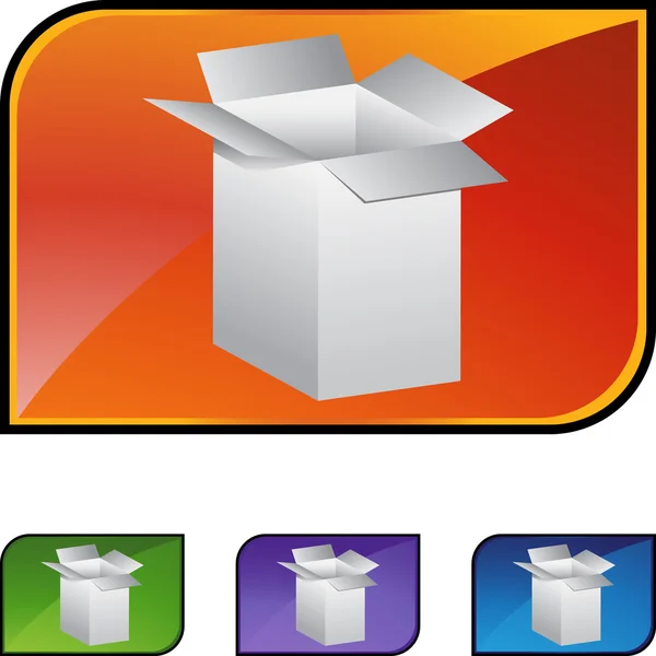 Caja de envío icono web — Vector de stock