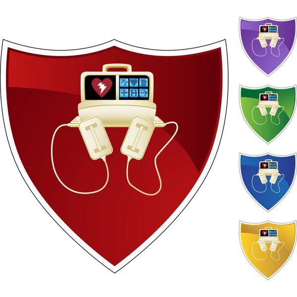 Defibrillator web pictogram — Stockvector