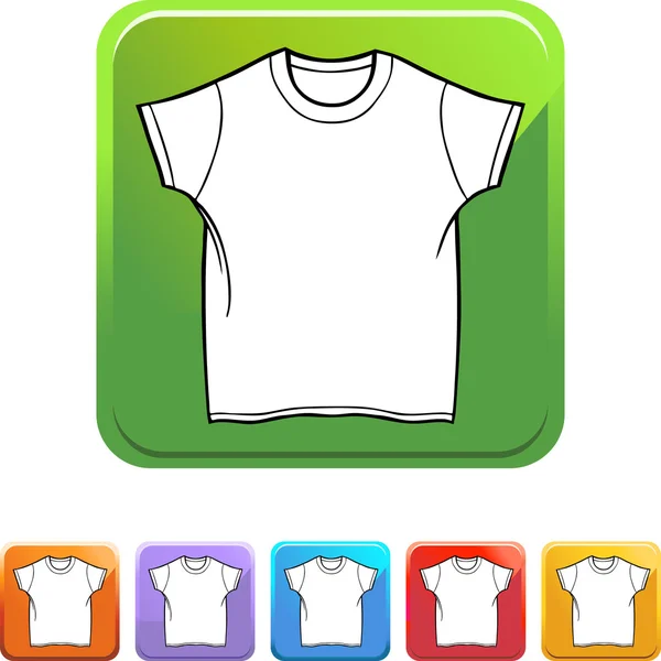 Wit shirt pictogram — Stockvector