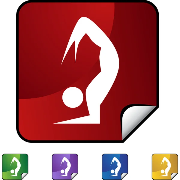 Yoga Icon set — Stok Vektör