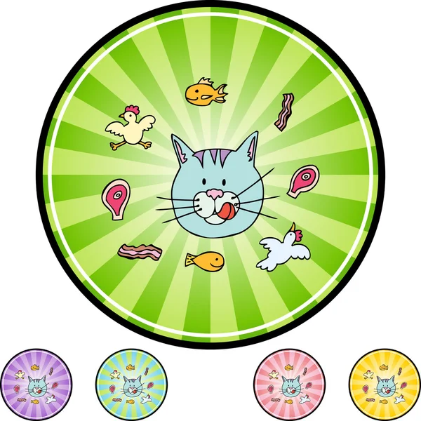 Cat Cravings icono web — Vector de stock