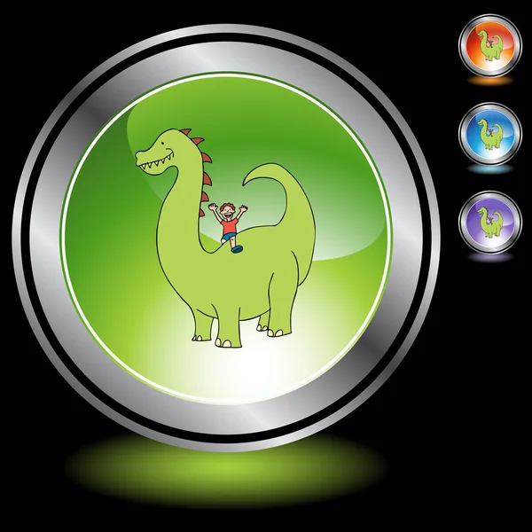 Dinosaurio icono web — Archivo Imágenes Vectoriales