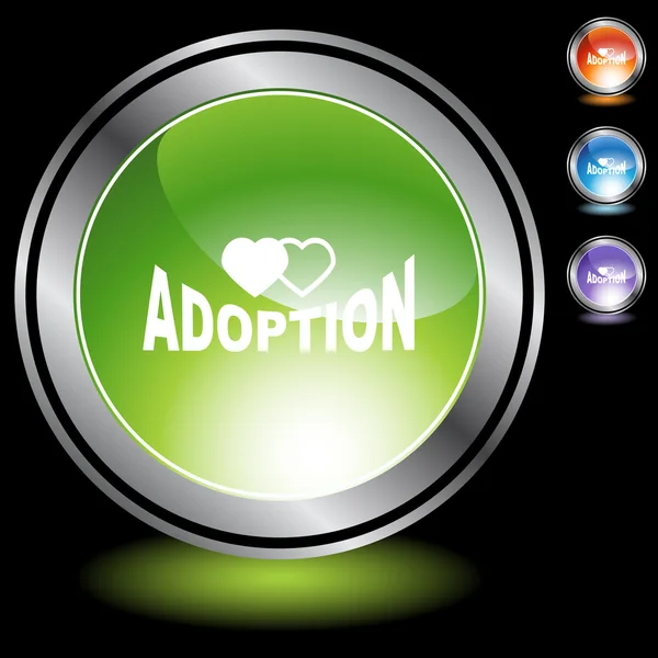 Adoption web button — Stock Vector