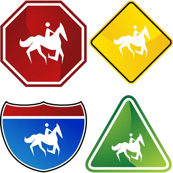 Horse Jockey Icon — Stock Vector