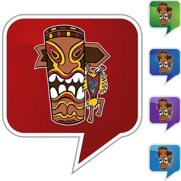 Botón web Witchdoctor — Vector de stock