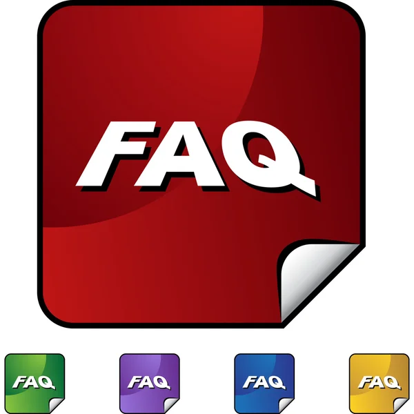 FAQ icono web — Vector de stock
