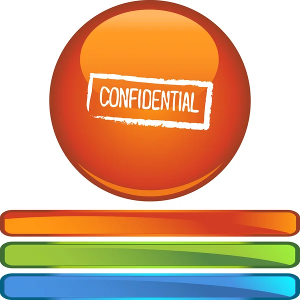 Icône Web confidentielle — Image vectorielle