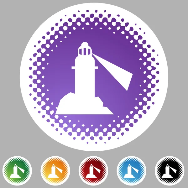 Lighthouse button set — Stock Vector