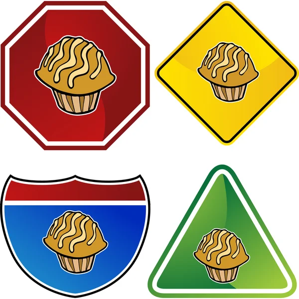 Muffin icono web — Archivo Imágenes Vectoriales