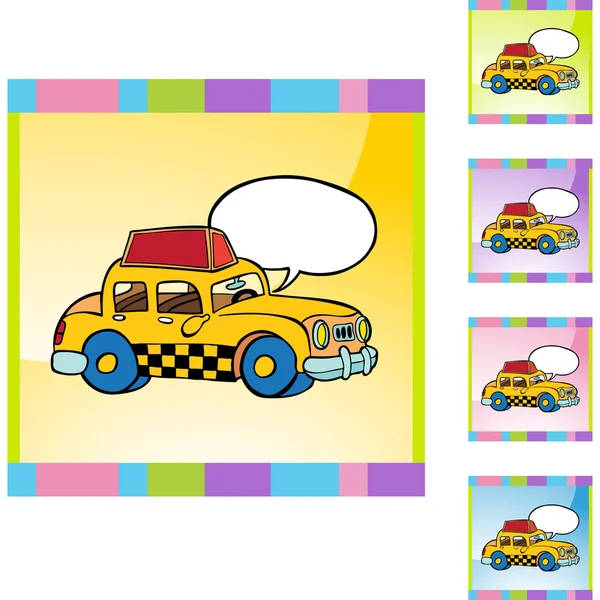 Gelbes Taxisymbol — Stockvektor