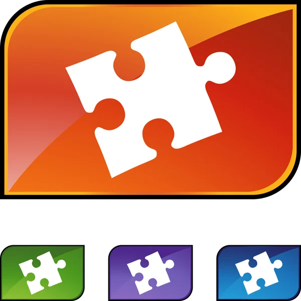 Puzzle icono web — Vector de stock