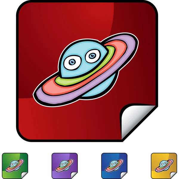Saturno icono web — Vector de stock