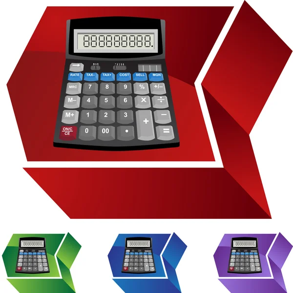 Calculadora iconos de colores — Vector de stock