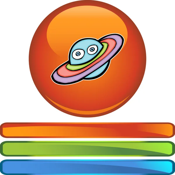 Ikona webové Saturn — Stockový vektor