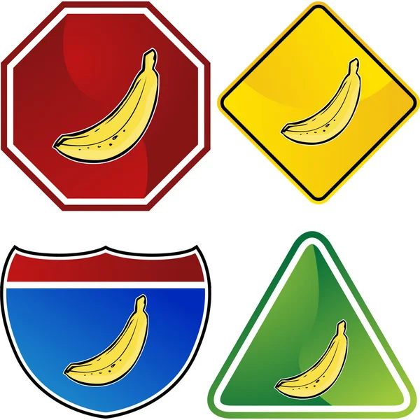 Bananensymbol-Taste — Stockvektor