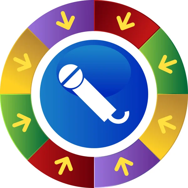 Microphone web button — Stock Vector