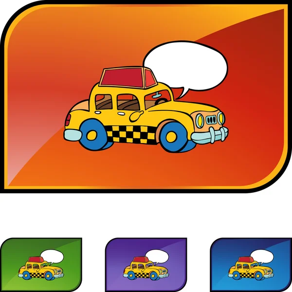 Icono Taxi amarillo — Archivo Imágenes Vectoriales