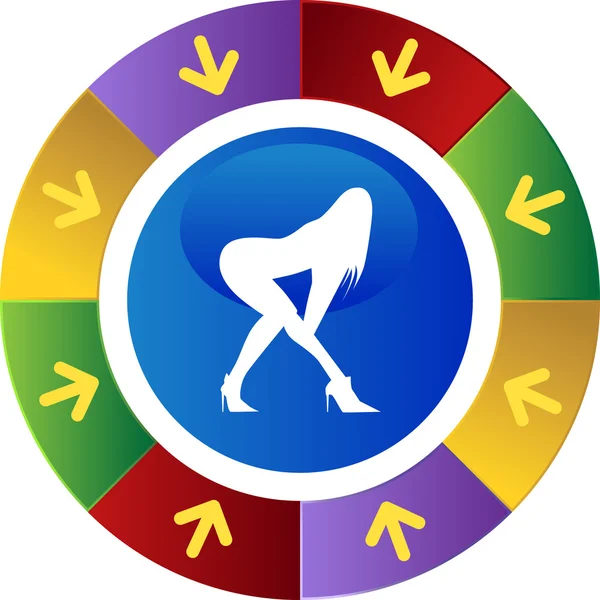 Танцюрист web кнопки — стоковий вектор