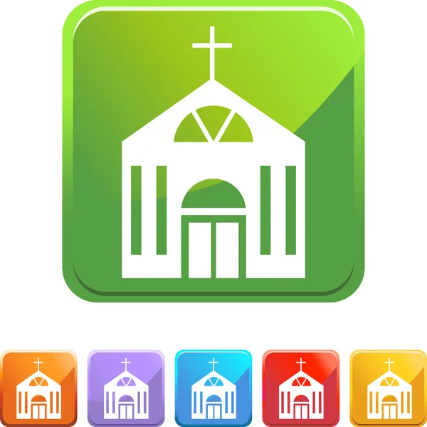 Igreja botão web —  Vetores de Stock