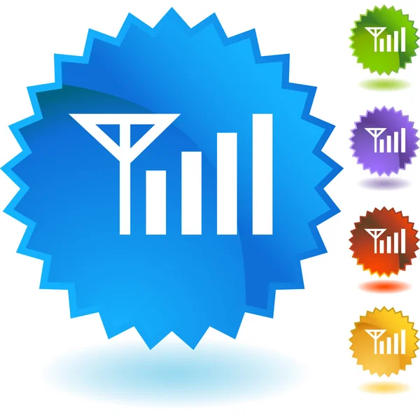 Telefoon signaal web knop — Stockvector