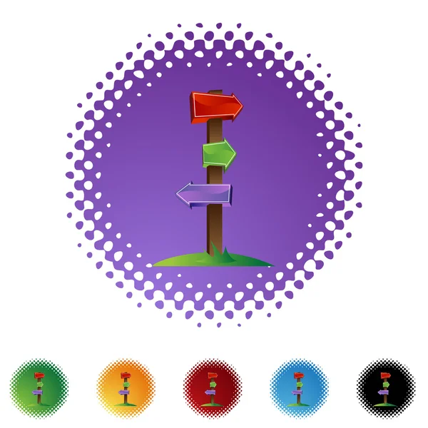 Ícone web Crossroads —  Vetores de Stock
