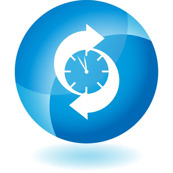 Κουμπί web ρολόι βέλους — Διανυσματικό Αρχείο