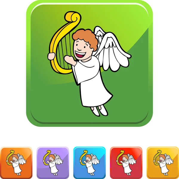 Boy Angel web icon — Stock Vector
