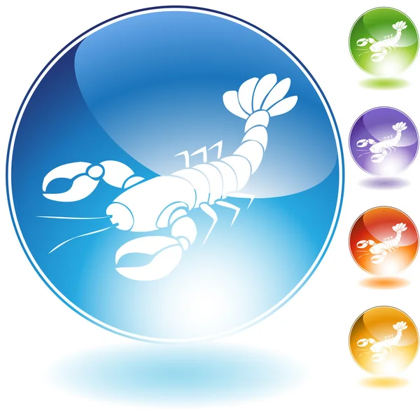 Lobster crystal icon — Stock Vector