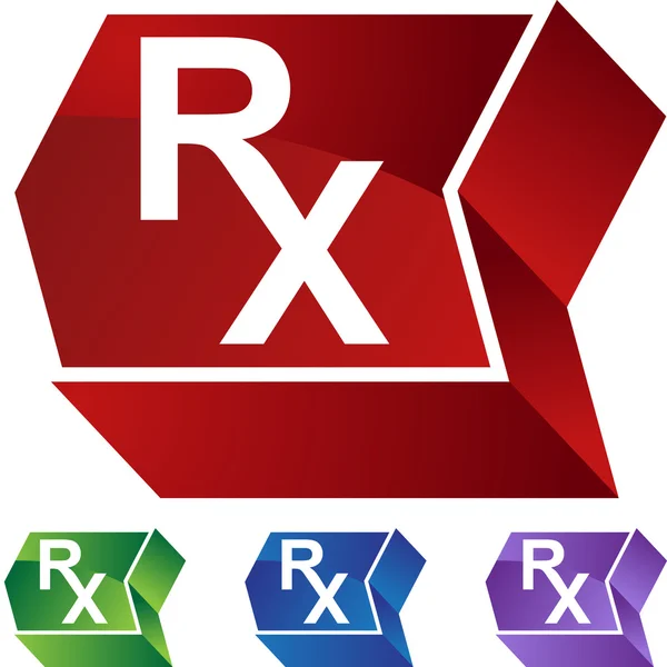 Bouton icône symbole de prescription — Image vectorielle