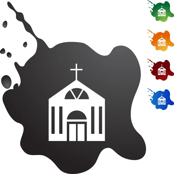 Εκκλησία κουμπί web — Διανυσματικό Αρχείο