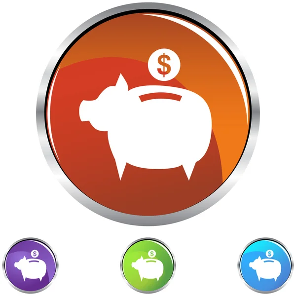 Icône web Coin Bank — Image vectorielle