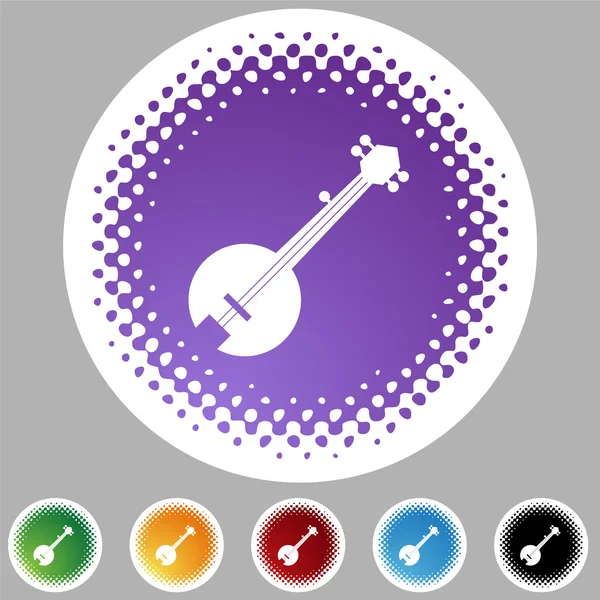 Banjo music instrument — Stock Vector