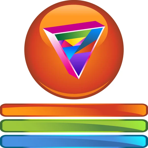 Gay Triangle kutsal kişilerin resmi düğme — Stok Vektör