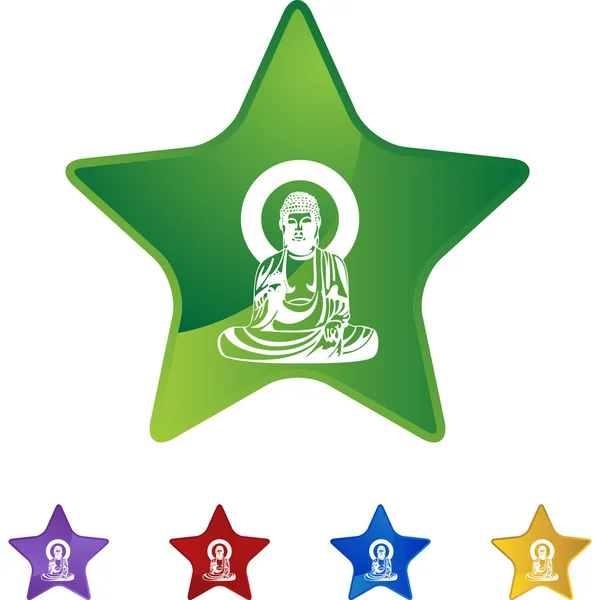 Buddha-Web-Symbol — Stockvektor