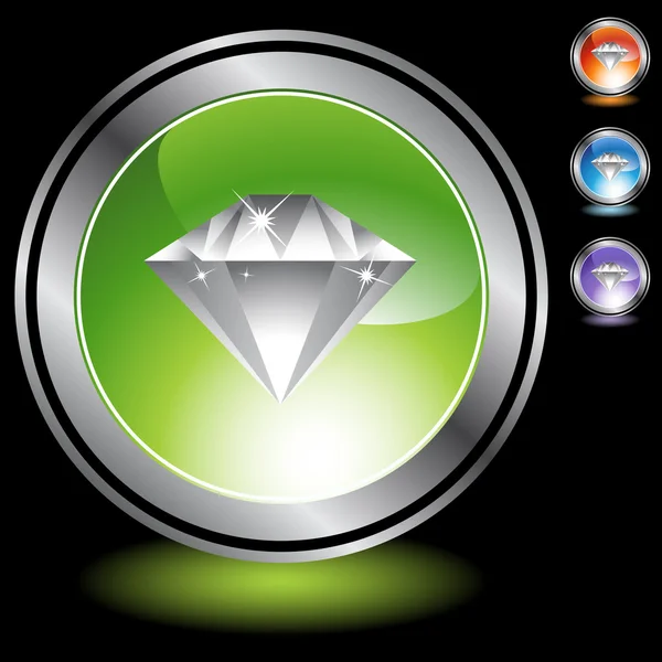 Przycisk web Diamond — Wektor stockowy
