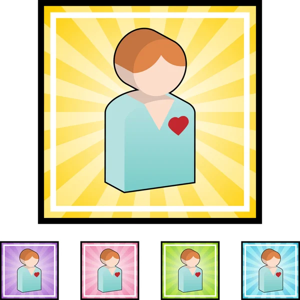 Heart Patient web icon — Stock Vector