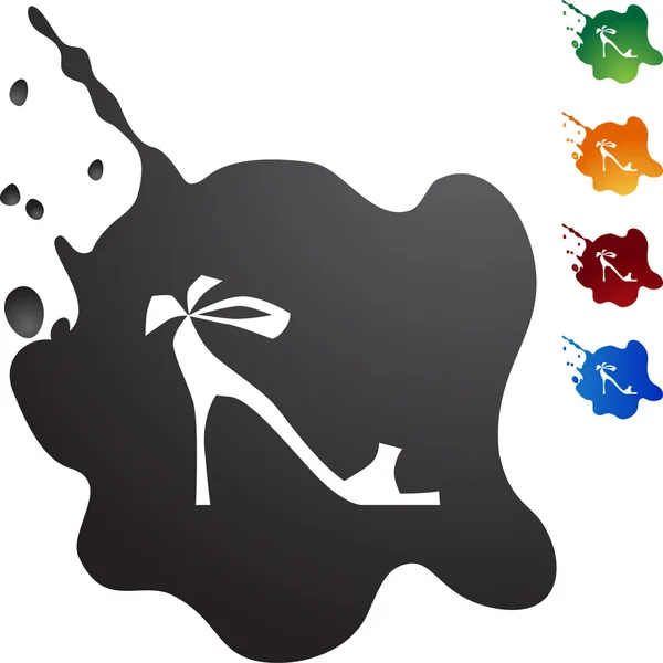 High heel shoe web button — 图库矢量图片