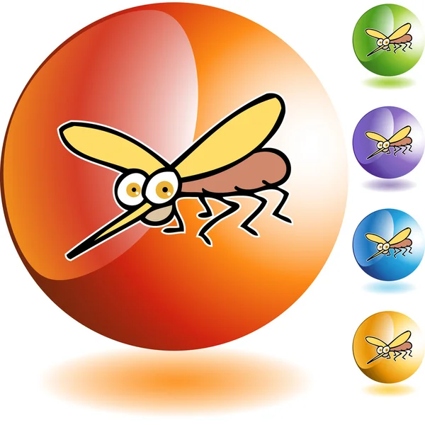Кнопка Mosquito web — стоковый вектор