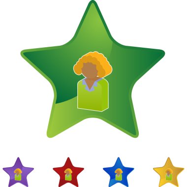 Etnik kadın web simgesi