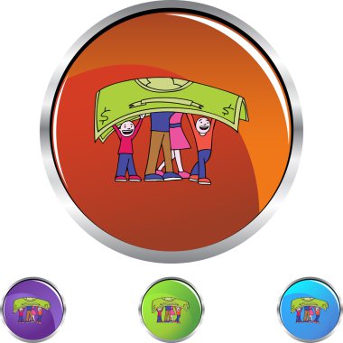 İnsanlar taşımak para web simgesi